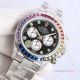 New Rainbow Rolex Daytona Stainless Steel Black Face With Diamonds Swiss Replica Watches (2)_th.jpg